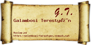 Galambosi Terestyén névjegykártya